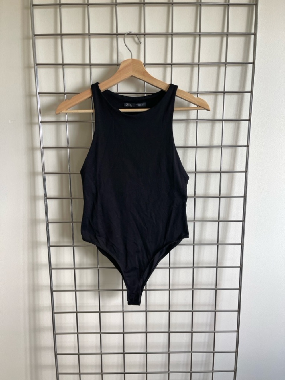 Zara Black High-Neck Sleeveless Bodysuit